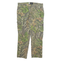 NOMAD Mens Cotton Blend Green & Brown Camouflage Regular Cargo Trousers W38 L30