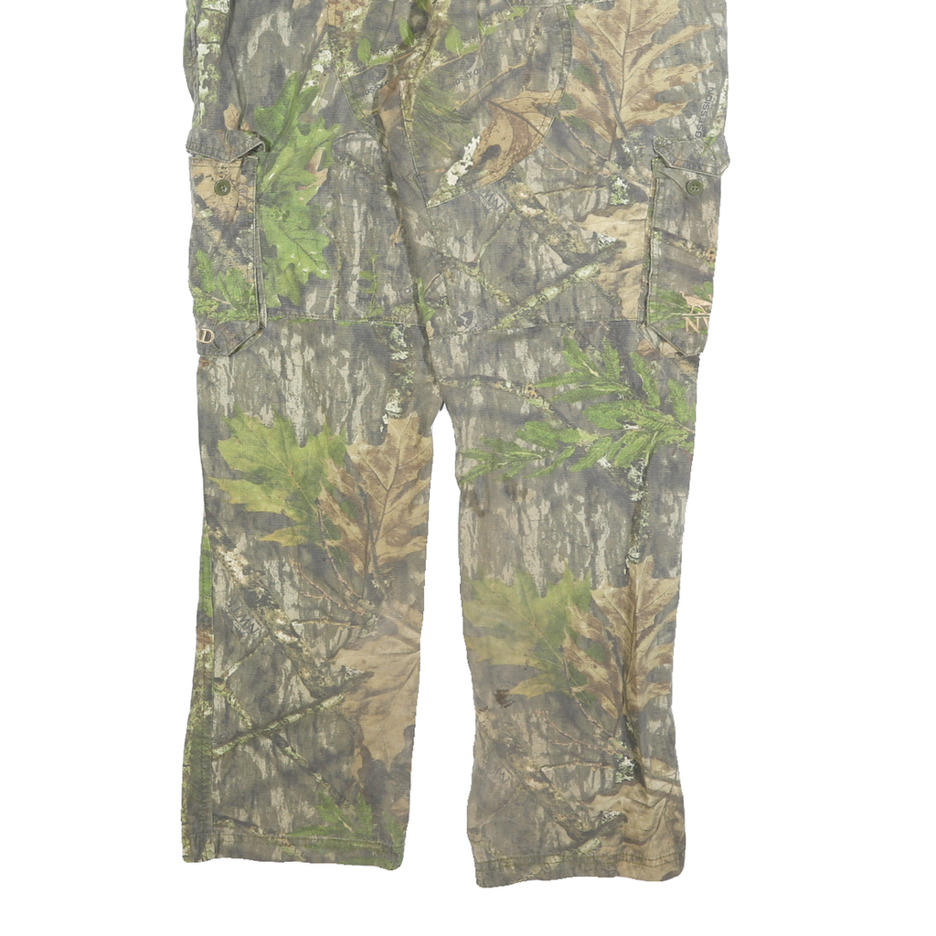 NOMAD Mens Cotton Blend Green & Brown Camouflage Regular Cargo Trousers W38 L30