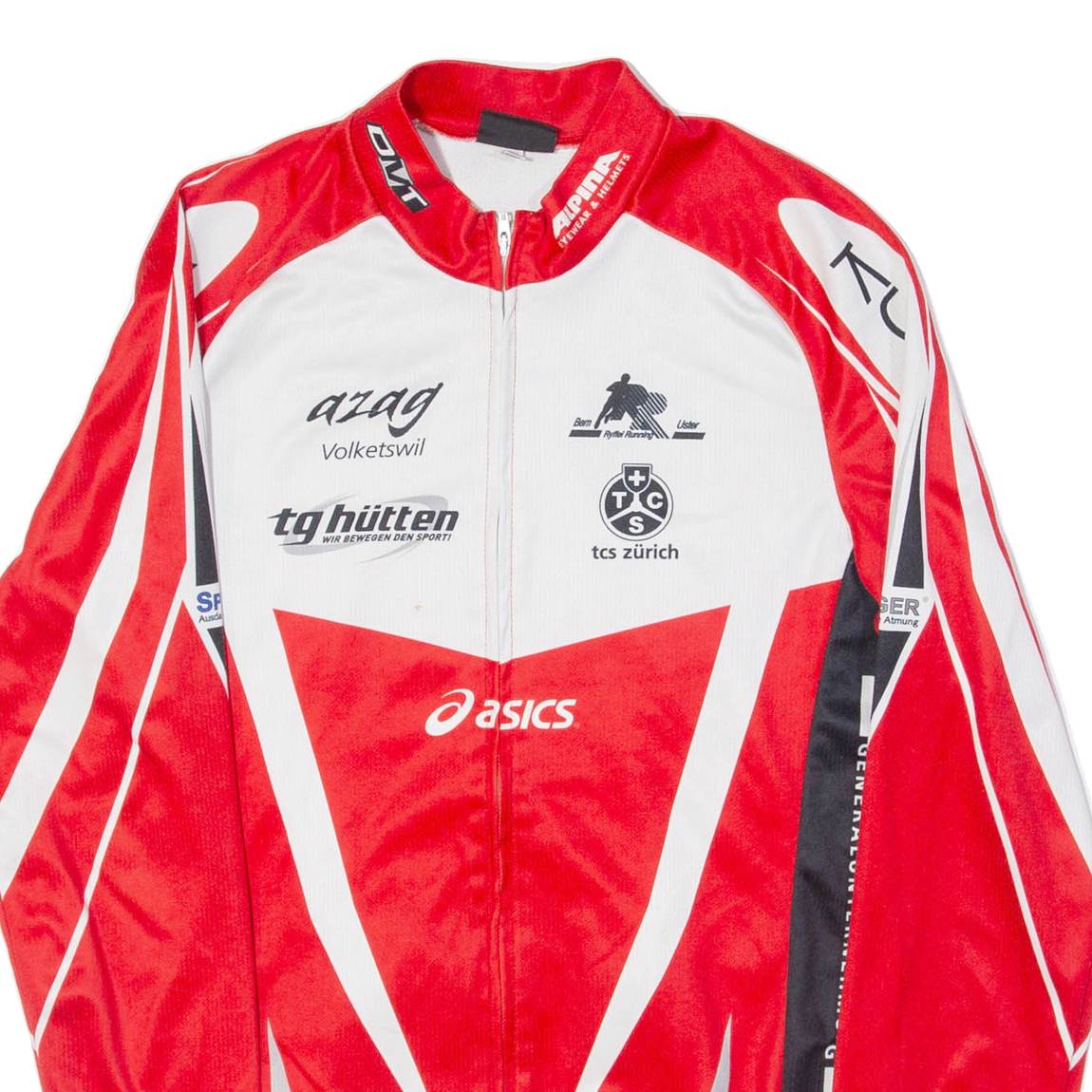 Full Zip Cycling Mens Jersey Red XS