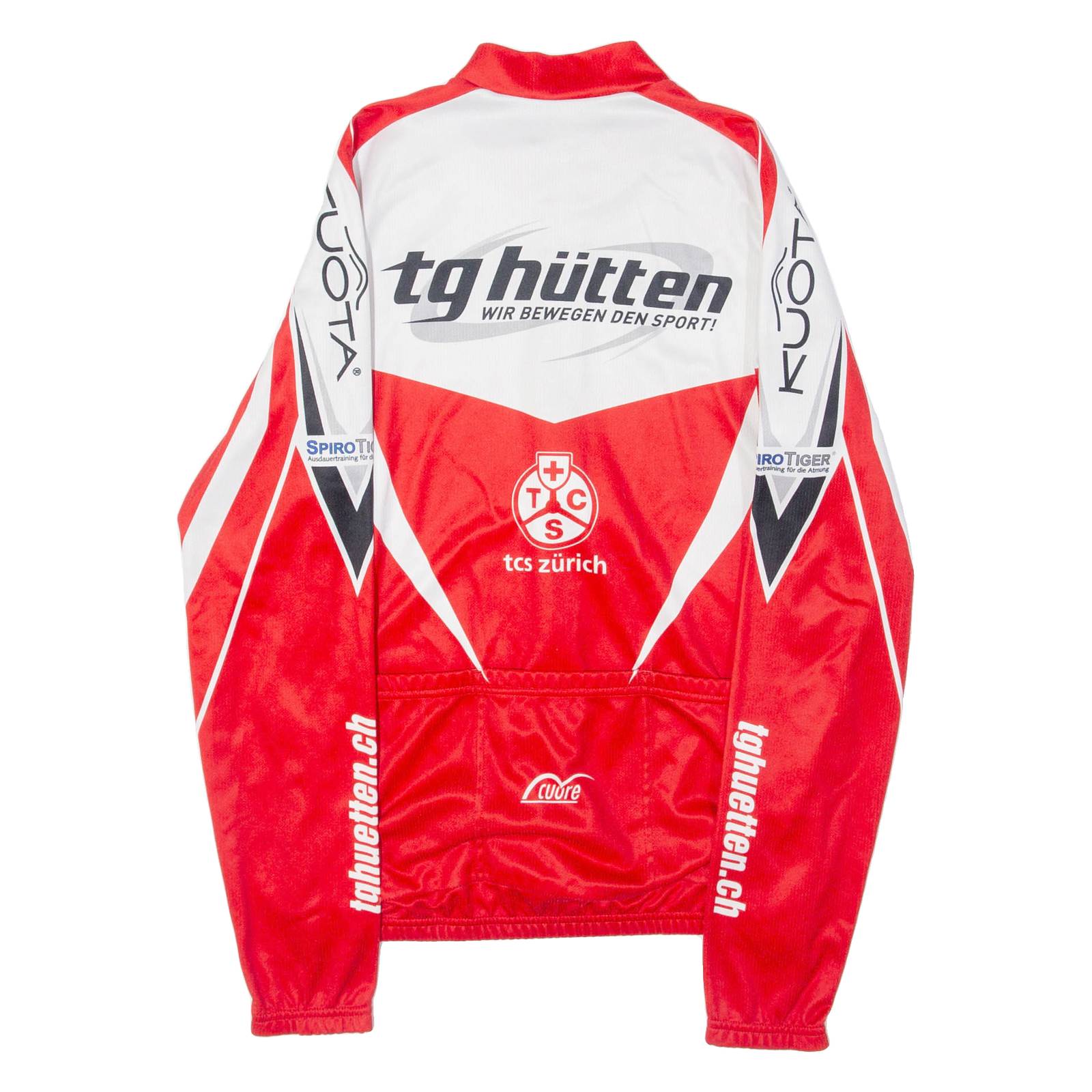 Full Zip Cycling Mens Jersey Red XS