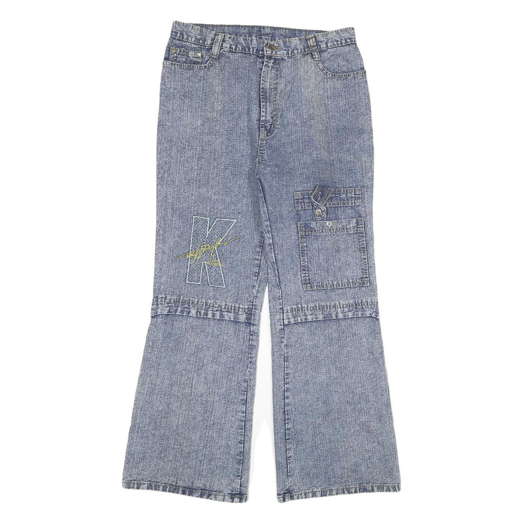 Womens Relaxed Blue Denim Cotton Blend Jeans W30 L28 Casual Zip Closure