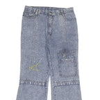 Womens Relaxed Blue Denim Cotton Blend Jeans W30 L28 Casual Zip Closure