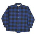 RED HEAD Mens Blue & Black Checked Jacket XL Cotton Blend Button Closure Classic