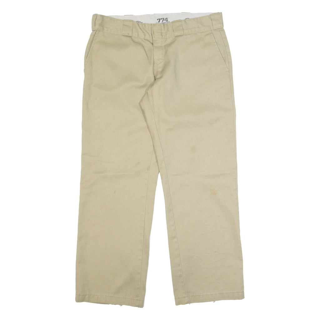 DICKIES Workwear Womens Trousers Beige Regular Straight W32 L28