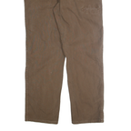 DICKIES Mens Cotton Blend Brown Regular Straight Trousers W38 L32 Workwear Zip