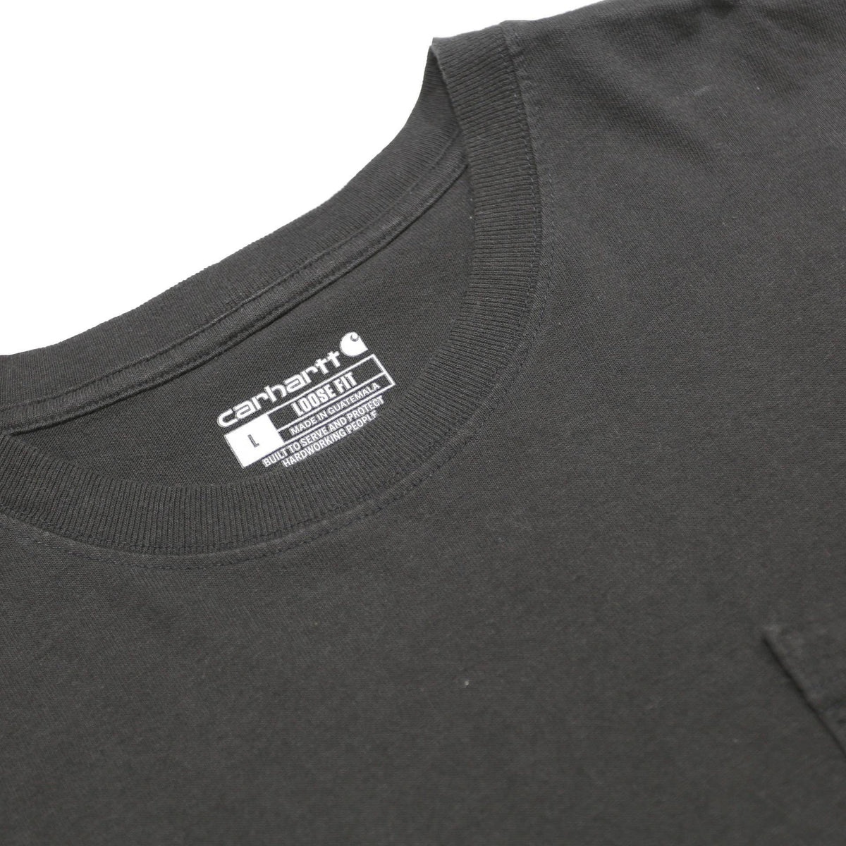 CARHARTT Mens Black Pocket T-Shirt L Short Sleeve Crew Neck Cotton Blend