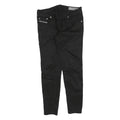 DIESEL Womens Cotton Blend Black Slim Skinny Trousers W32 L26 Zip Closure