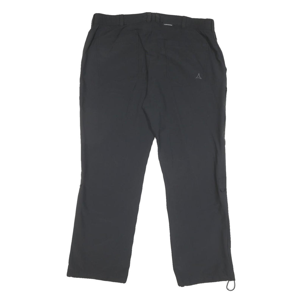SCHOFFEL Mens Polyester Blend Black Regular Straight Trousers W30 L30 Outdoor