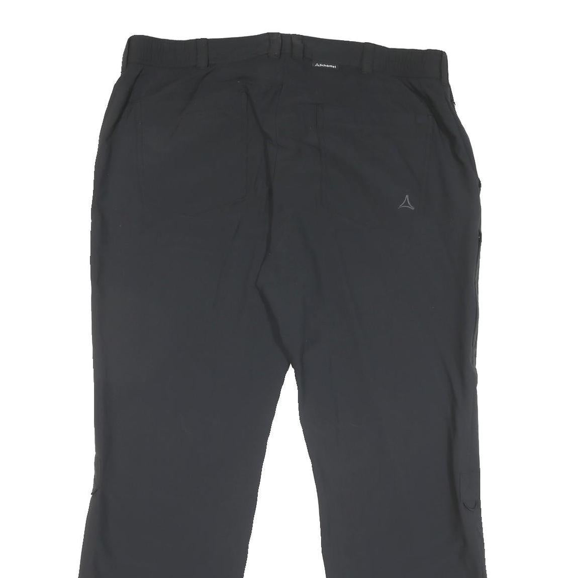 SCHOFFEL Mens Polyester Blend Black Regular Straight Trousers W30 L30 Outdoor