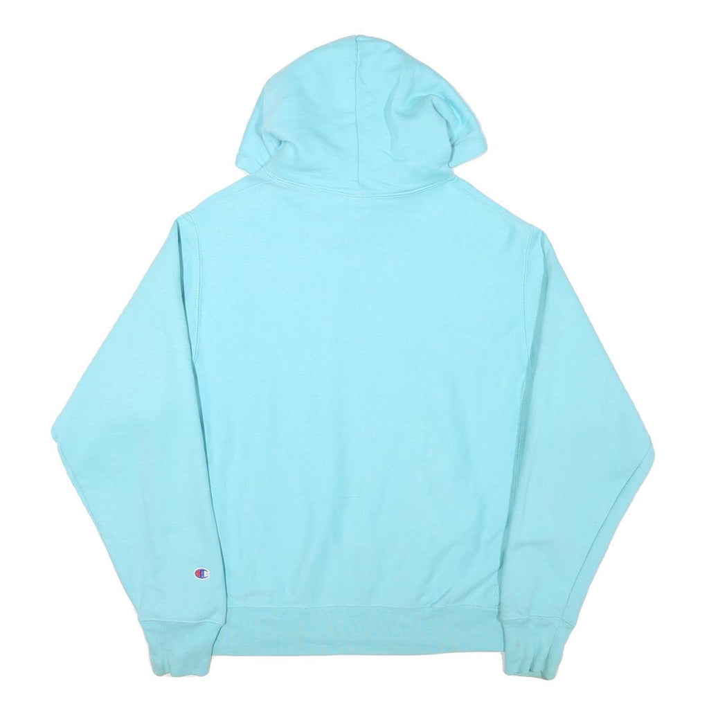 CHAMPION Mens Blue Pullover Hoodie M Cotton Blend Casual Lightweight Sweatshirt