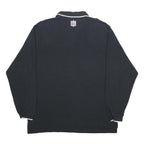NIKE X NFL Mens Black Long Sleeve Raiders Logo Polo Shirt XL Cotton