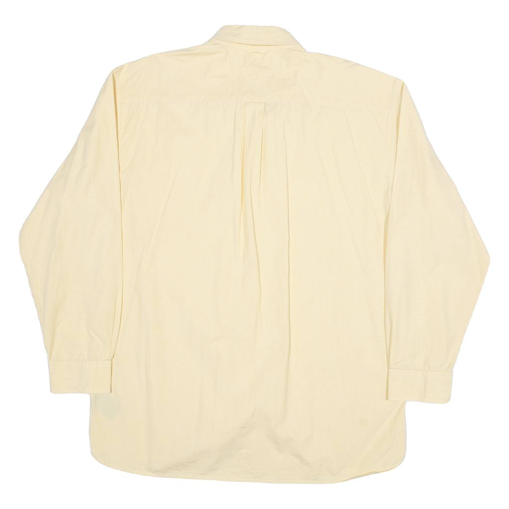 TOMMY HILFIGER Mens Yellow Cotton Blend Shirt XL Button Down Pocket Classic Fit