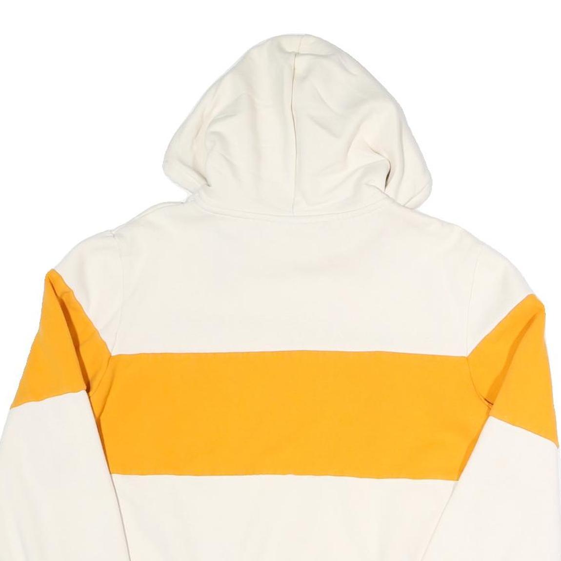 FILA Womens Cream & Yellow Expedition Hoodie S Casual Cotton Blend Pullover