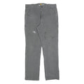 CARHARTT Mens Cotton Blend Grey Relaxed Straight Trousers W36 L34 Workwear