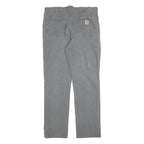 CARHARTT Mens Cotton Blend Grey Relaxed Straight Trousers W36 L34 Workwear