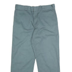 DICKIES Mens Cotton Blend Blue Regular Straight Trousers W34 L27 Workwear Zip