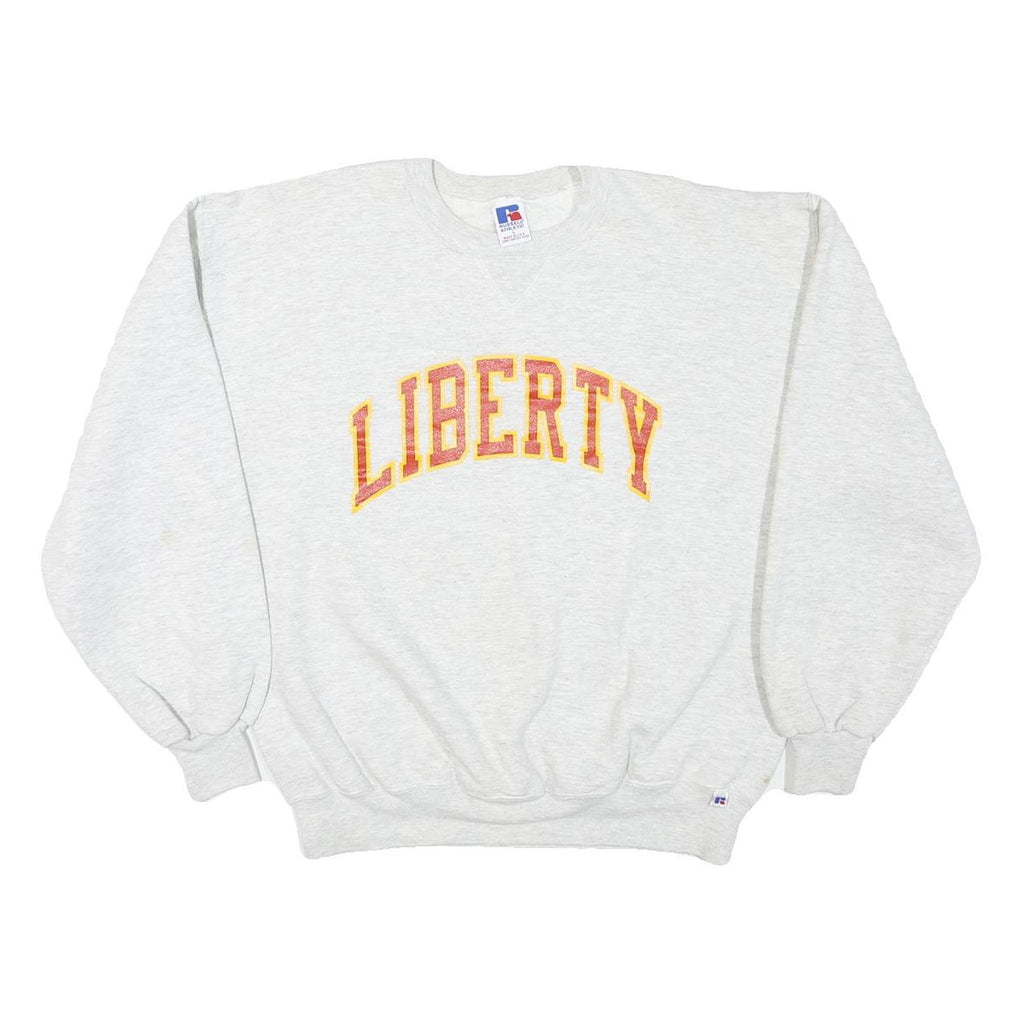 RUSSELL ATHLETIC Mens Grey Liberty Crew Neck L Cotton Blend Sweatshirt