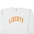 RUSSELL ATHLETIC Mens Grey Liberty Crew Neck L Cotton Blend Sweatshirt