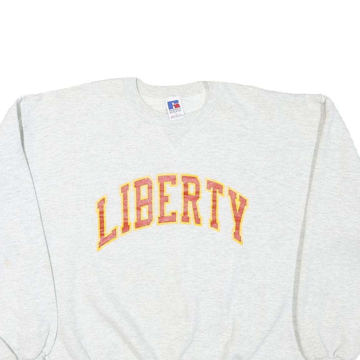 RUSSELL ATHLETIC Mens Grey Liberty Crew Neck L Cotton Blend Sweatshirt