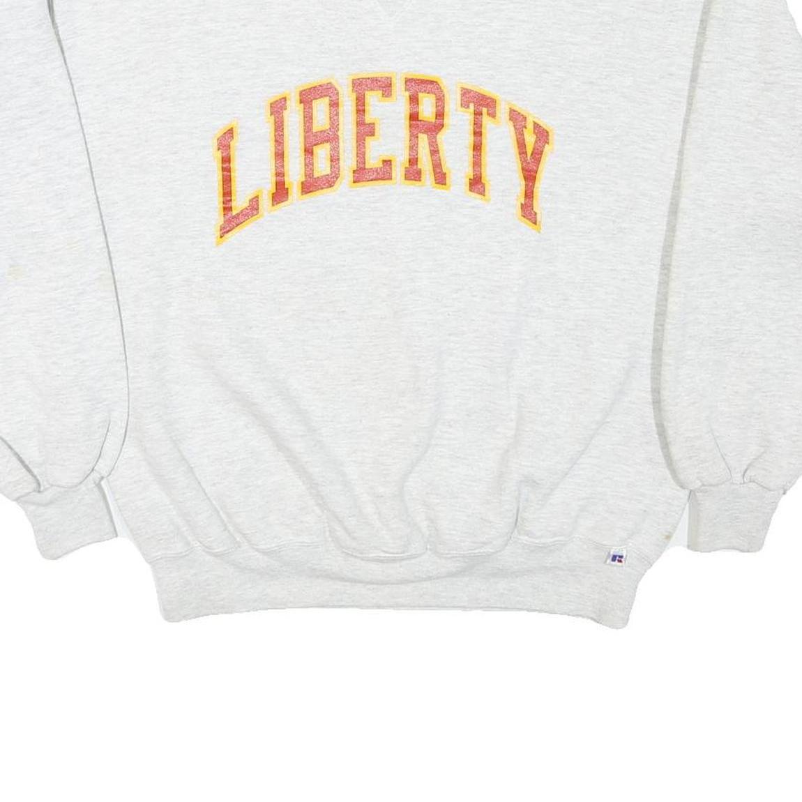 RUSSELL ATHLETIC Mens Grey Liberty Crew Neck L Cotton Blend Sweatshirt