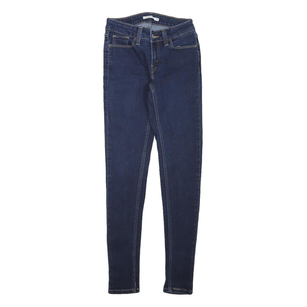 LEVI'S Womens Jeans Blue Slim Skinny Denim Medium W24 L26 Zip Cotton Blend