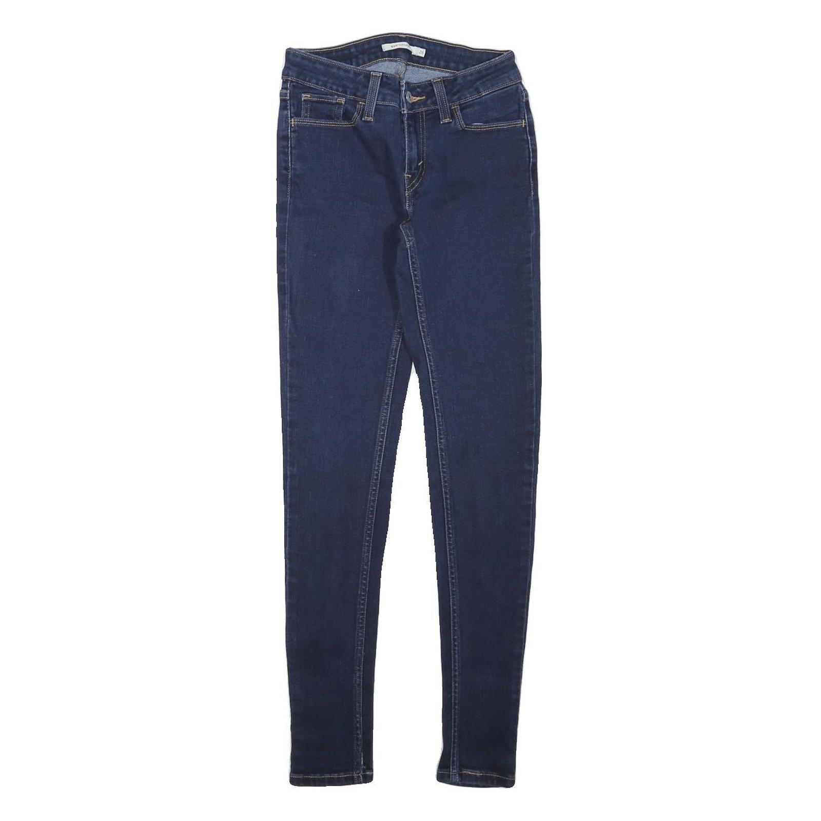 LEVI'S Womens Jeans Blue Slim Skinny Denim Medium W24 L26 Zip Cotton Blend