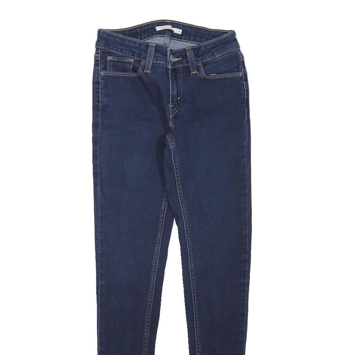 LEVI'S Womens Jeans Blue Slim Skinny Denim Medium W24 L26 Zip Cotton Blend