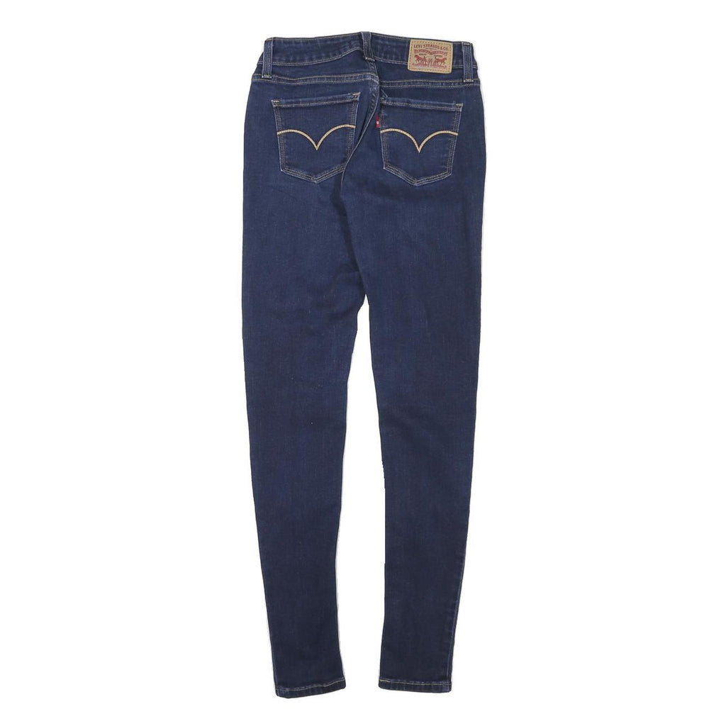 LEVI'S Womens Jeans Blue Slim Skinny Denim Medium W24 L26 Zip Cotton Blend