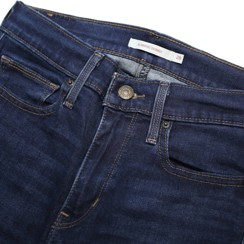LEVI'S Slimming Womens Jeans Blue Slim Skinny Denim Medium W28 L34 Stretch