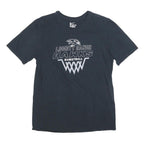 NIKE Mens Black Liberty Ranch Hawks Basketball Graphic T-Shirt M Crew Neck Short