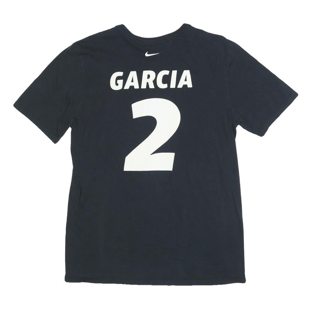 NIKE Mens Black Liberty Ranch Hawks Basketball Graphic T-Shirt M Crew Neck Short