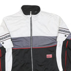 SALLER Mens White & Black Basketball Zip Polyester Blend Jacket S Sportswear