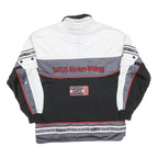 SALLER Mens White & Black Basketball Zip Polyester Blend Jacket S Sportswear