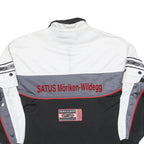 SALLER Mens White & Black Basketball Zip Polyester Blend Jacket S Sportswear