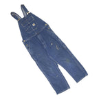 CARHARTT Mens Blue Cotton Blend Relaxed Denim Dungarees M W38 L28 Workwear