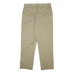 DICKIES Mens Cotton Blend Beige Regular Fit Straight Leg Trousers W38 L32