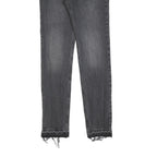 LEVI'S Womens Jeans Black Slim Skinny Denim Medium W25 L31 Distressed Hem