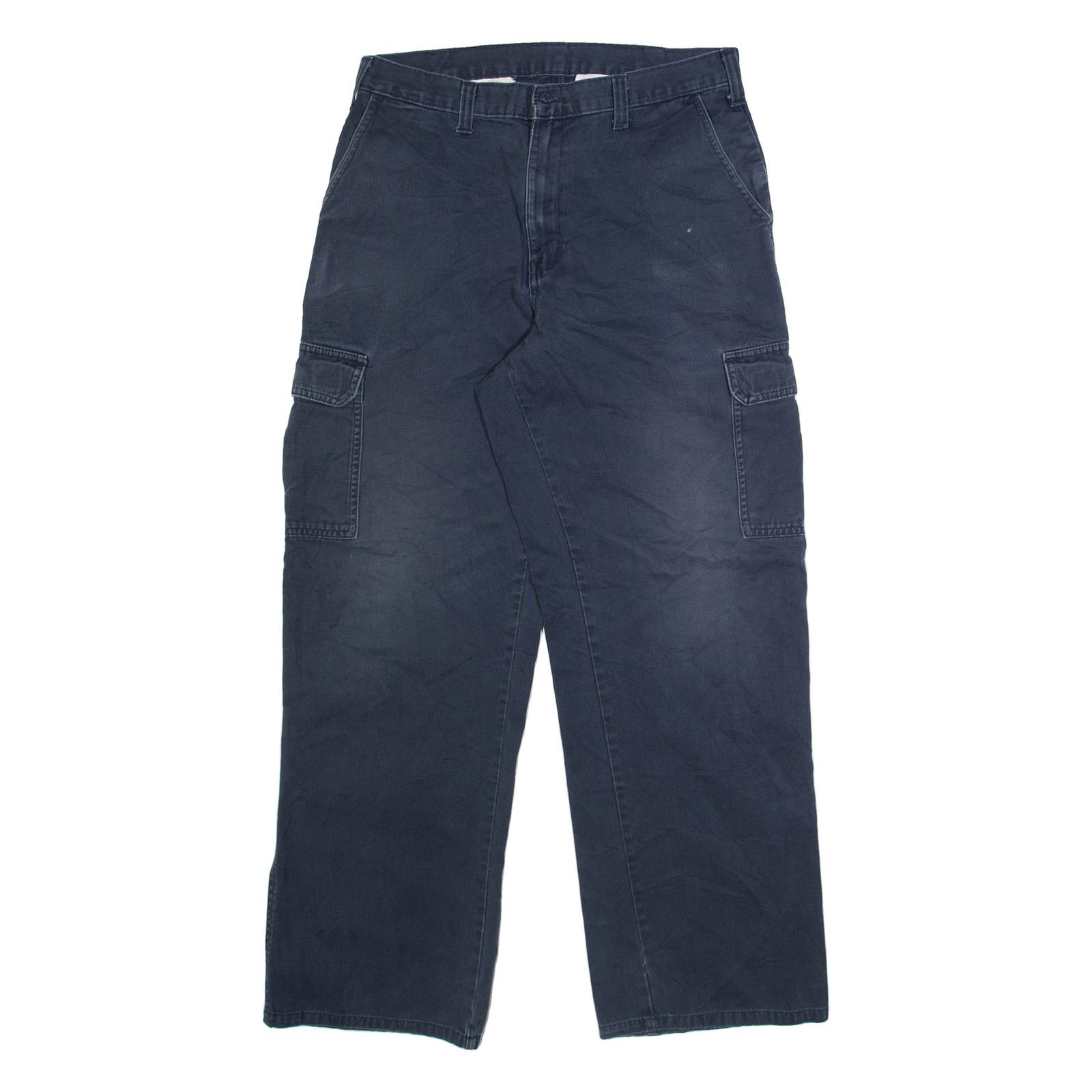 DICKIES Cargo Mens Trousers Blue Relaxed Straight Cashmere W32 L32