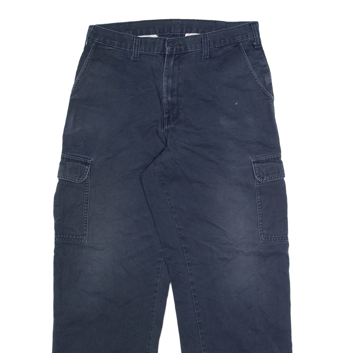 DICKIES Cargo Mens Trousers Blue Relaxed Straight Cashmere W32 L32