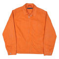 TOMMY HILFIGER Mens Orange Cotton Blend Jacket L Zip Plain Casual Lightweight