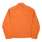 TOMMY HILFIGER Mens Orange Cotton Blend Jacket L Zip Plain Casual Lightweight