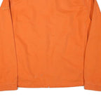 TOMMY HILFIGER Mens Orange Cotton Blend Jacket L Zip Plain Casual Lightweight