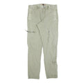NAPAPIJRI Mens Regular Fit Beige Cotton Blend Cargo Trousers W30 L32 Utility Zip