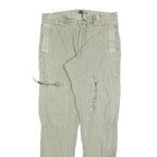 NAPAPIJRI Mens Regular Fit Beige Cotton Blend Cargo Trousers W30 L32 Utility Zip