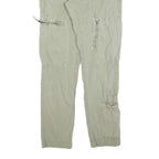 NAPAPIJRI Mens Regular Fit Beige Cotton Blend Cargo Trousers W30 L32 Utility Zip