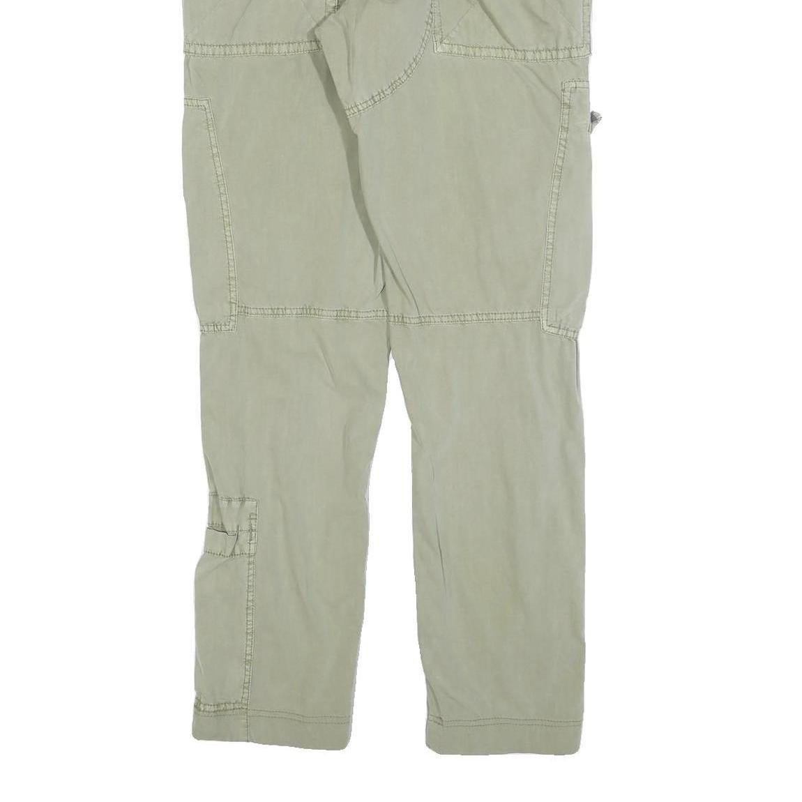 NAPAPIJRI Mens Regular Fit Beige Cotton Blend Cargo Trousers W30 L32 Utility Zip