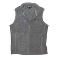 PATAGONIA Womens Grey Fleece Zip Jacket S Polyester Blend Casual Outdoor Vest