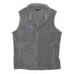 PATAGONIA Womens Grey Fleece Zip Jacket S Polyester Blend Casual Outdoor Vest