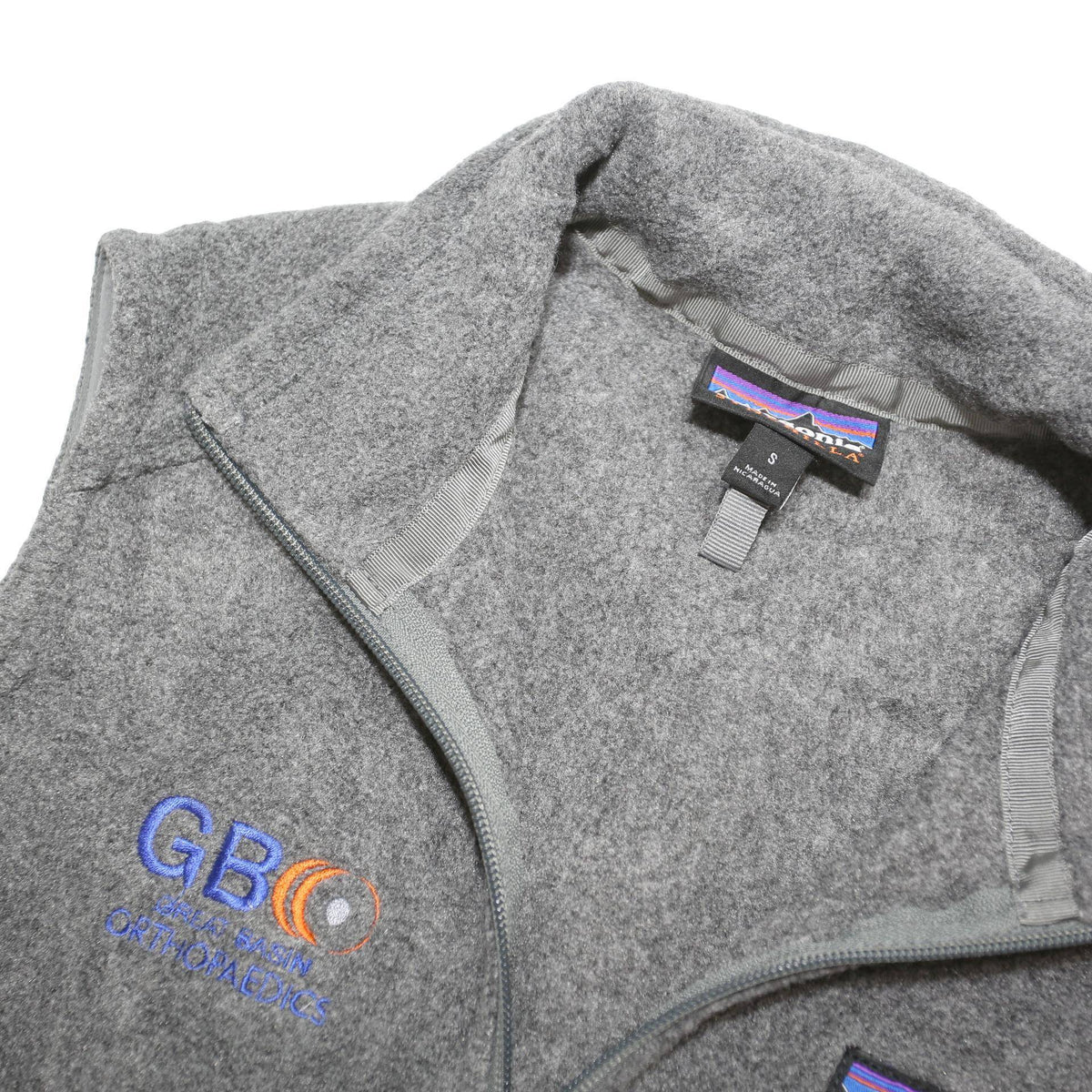 PATAGONIA Womens Grey Fleece Zip Jacket S Polyester Blend Casual Outdoor Vest
