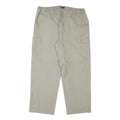 LGO Mens Relaxed Beige Polyester Blend Cargo Trousers W36 L28 Casual Outdoor Zip